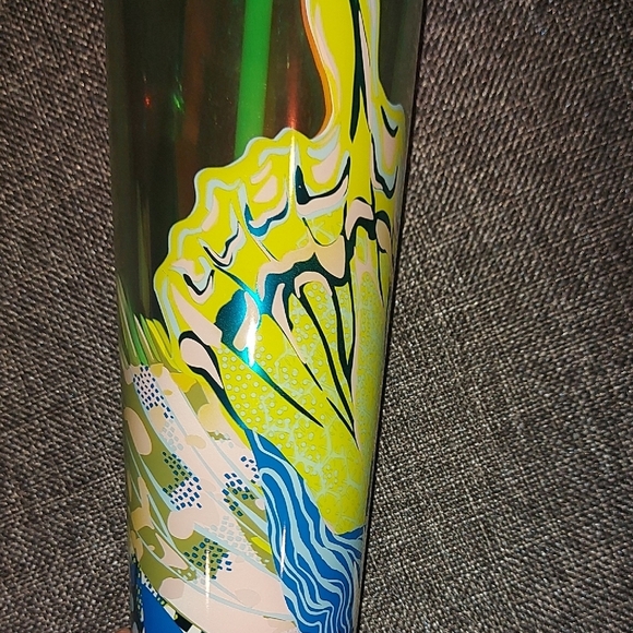 Starbucks Green Iridescent Tumbler with Butterfly Straw Stopper-Summer 2024 - Picture 4 of 7
